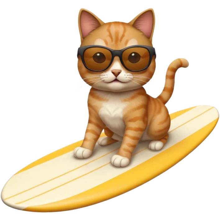Surfing cat emoji