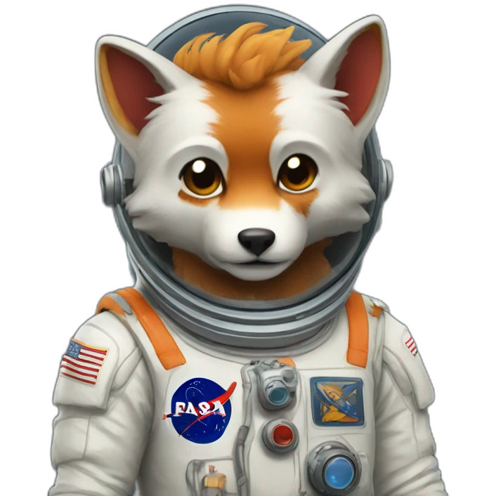 cosmonaute with foxy head emoji