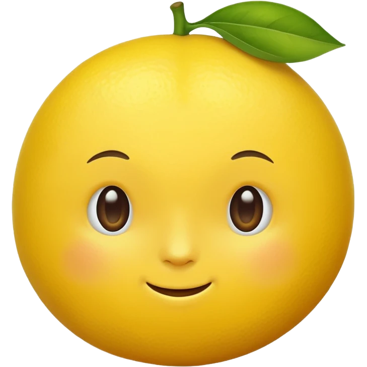 a whole lemon, simple, clear emoji