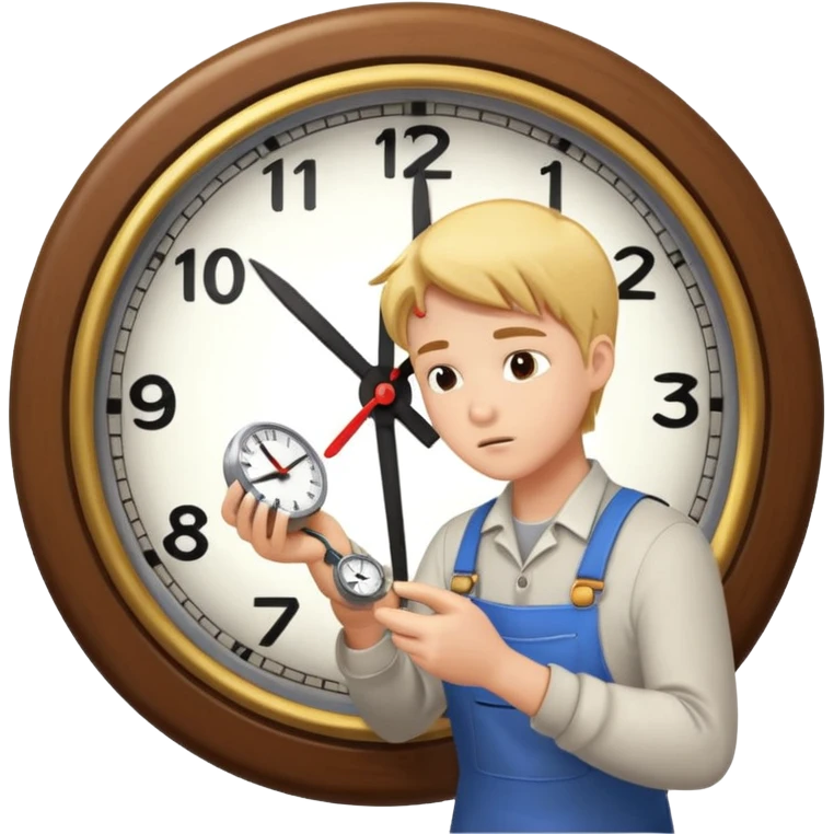 Person doing clock it emoji