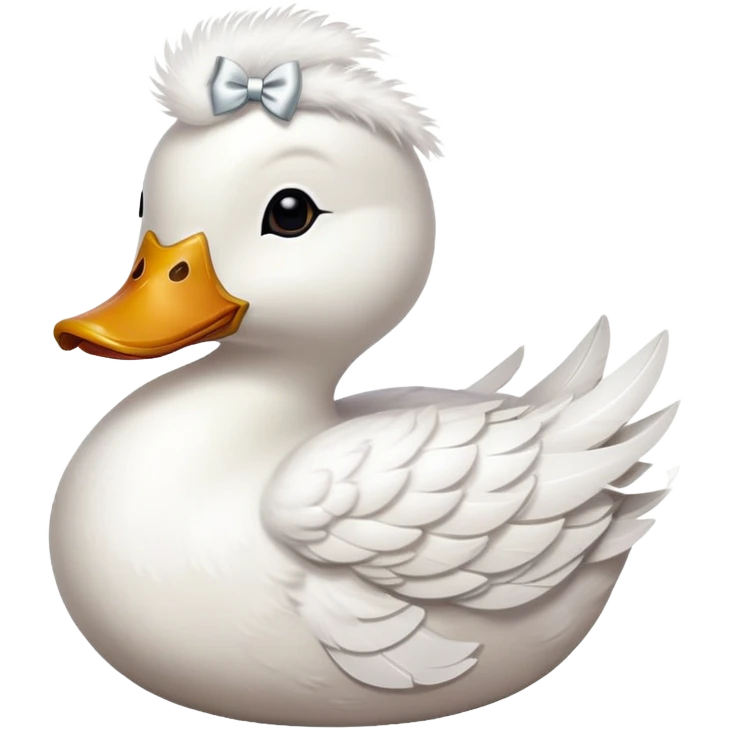 Duck with bow emoji