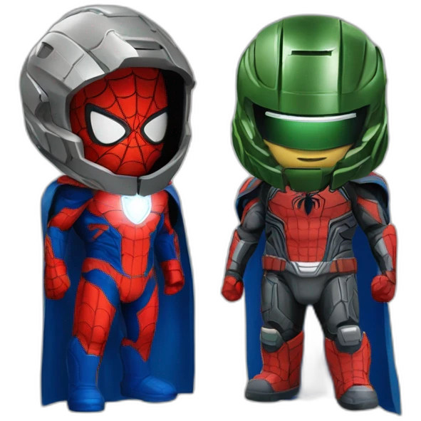 Halo Spartan and Spiderman emoji