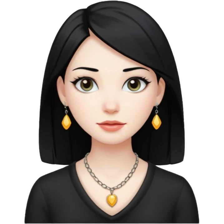 mother was syk and die, black hair emoji