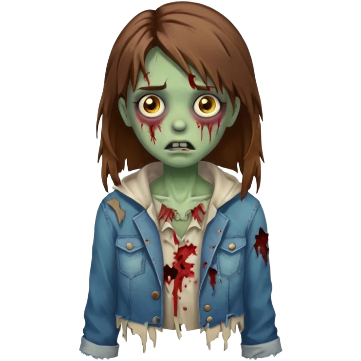 girl zombie with brown hair emoji