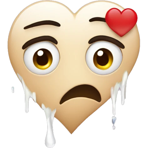 Tear face with surroundings broken hearts  emoji
