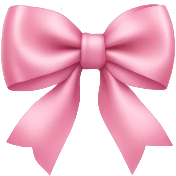 light pink ribbon bow emoji