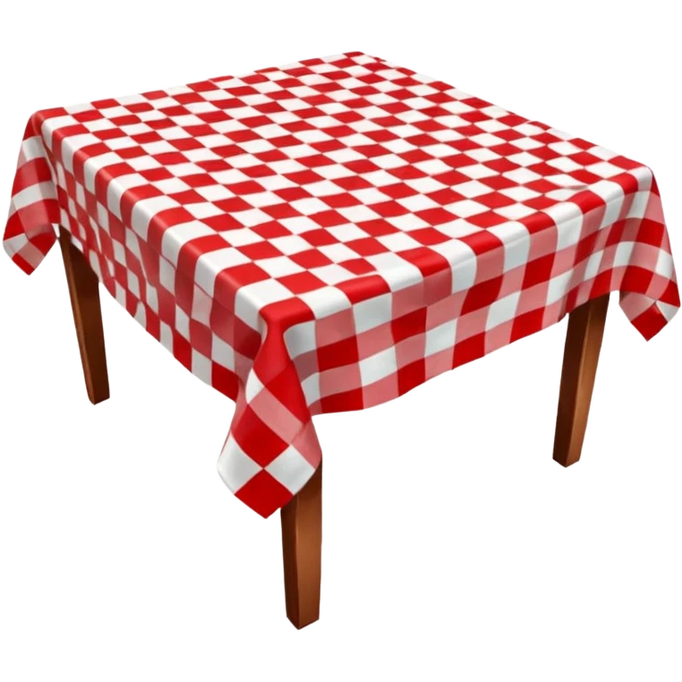 checkered tablecloth on an empty table emoji