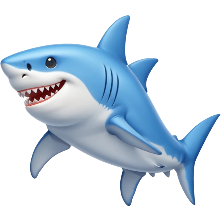 Shark wearing blue shoes  emoji