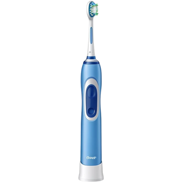 Oral-B electric toothbrush blue and white emoji