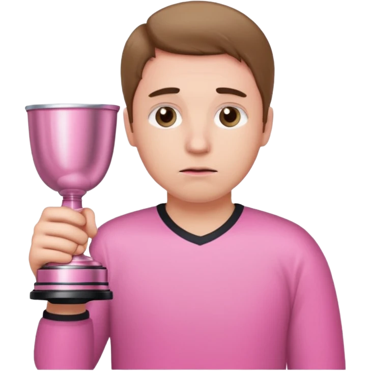 Sad face with preppy Stanley cup emoji