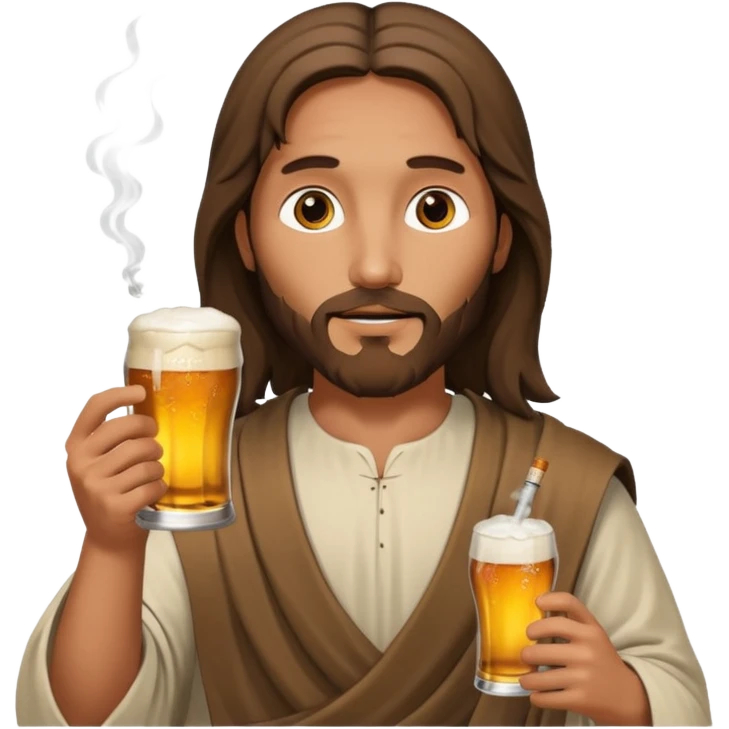 Beer Jesus cigarettes emoji