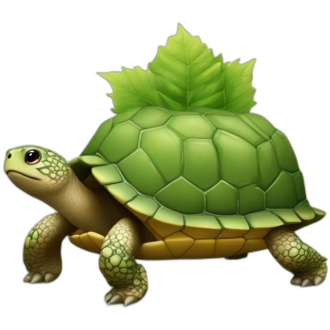 Hérisson sur une tortue emoji