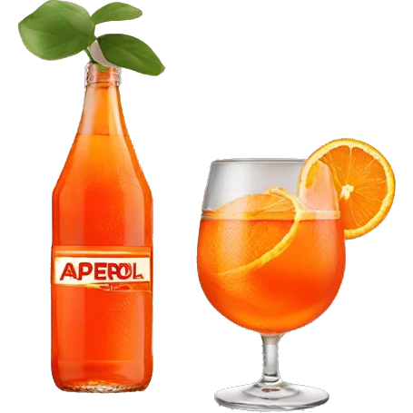 Aperol Glas with orange slide  emoji