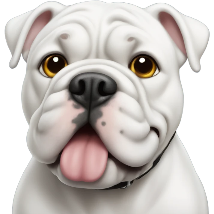 white bulldog  emoji