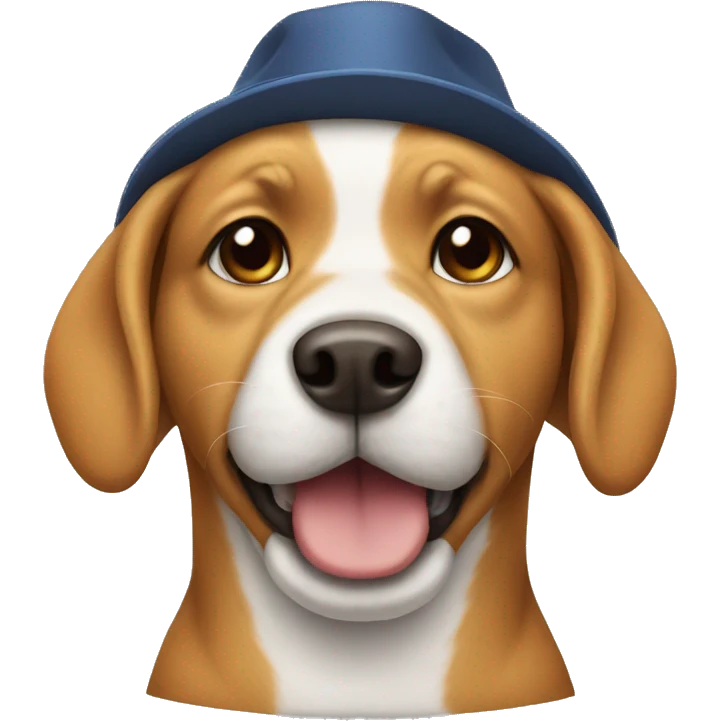 Dog wearing a hat emoji