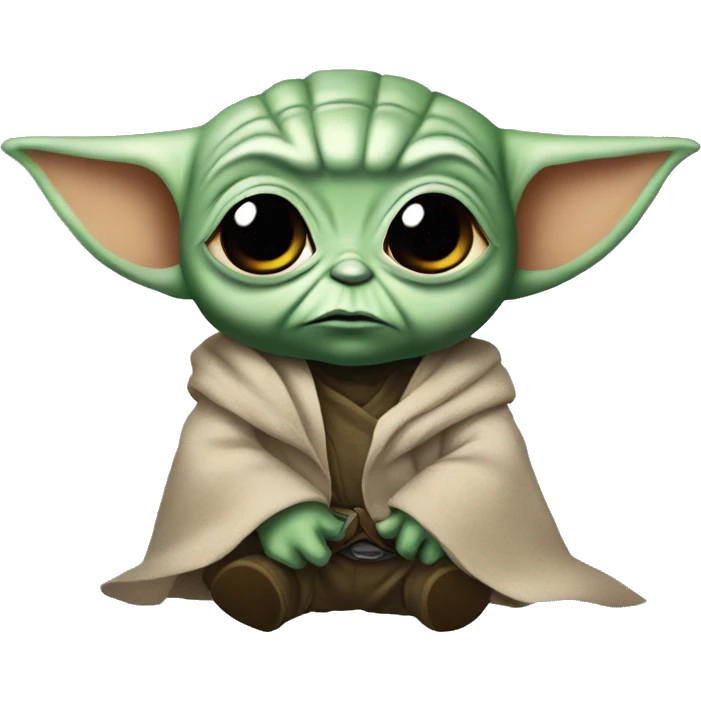 Baby Yoda in the mask of Batman emoji