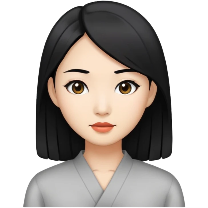 an Asian woman with black hair emoji