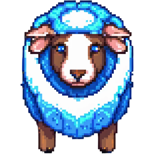 square Minecraft sheep emoji