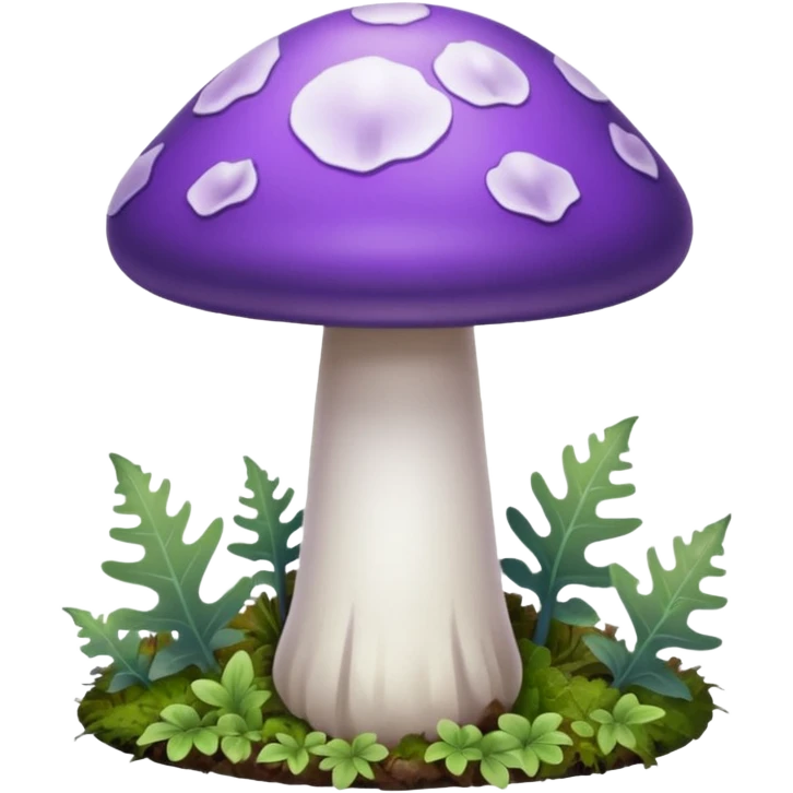 cogumelo fantasma fantasma roxo e branco emoji
