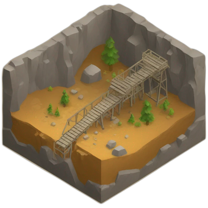 isometric mineshaft emoji