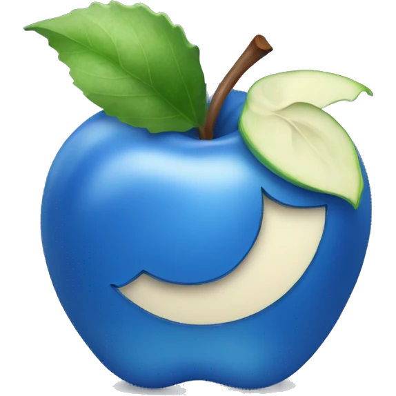 Blue apple emoji