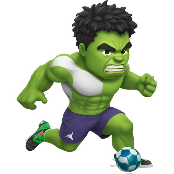 hulk playing soccer emoji