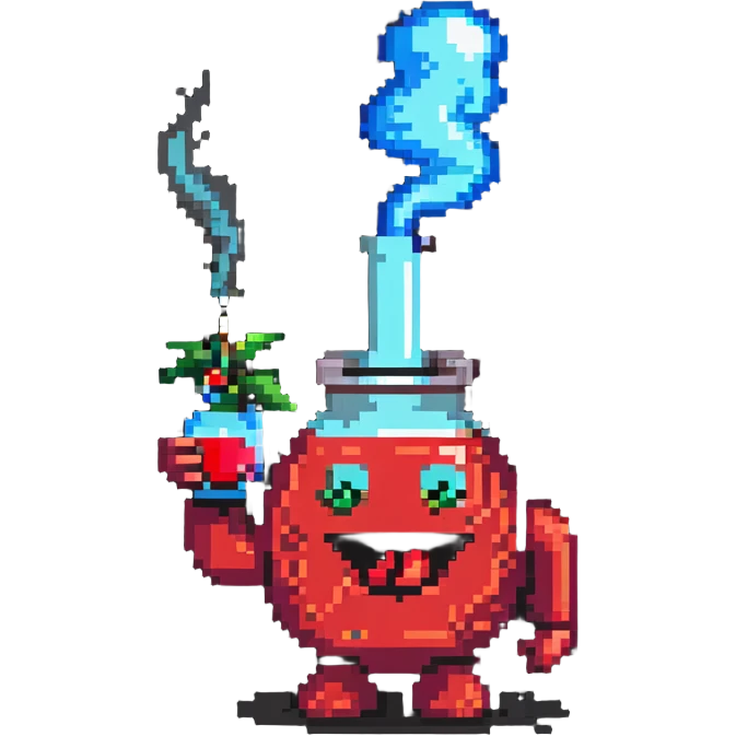 Kool-Aid man smoking a bong emoji