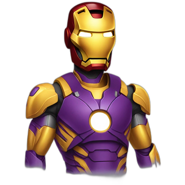Iron man with lakers teeshirt emoji