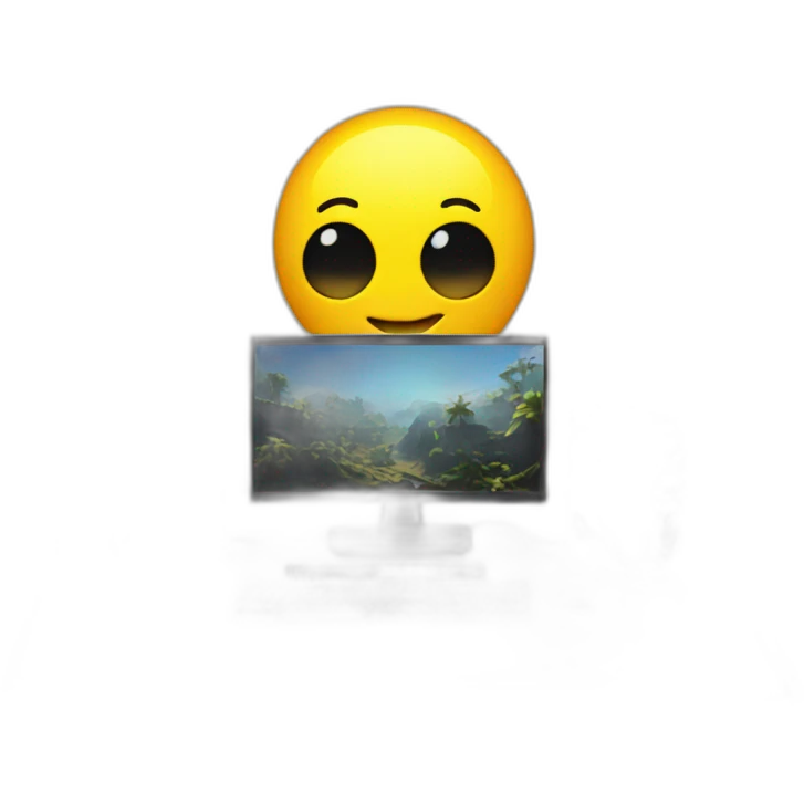 Gaming setup with led emoji
