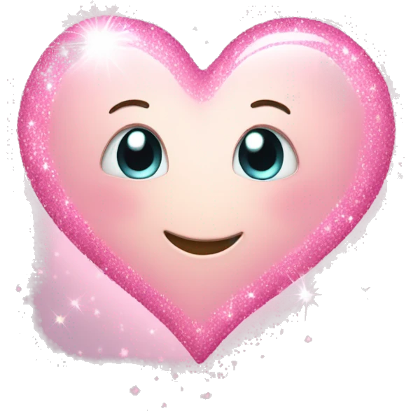 light pink heart with sparkles  emoji