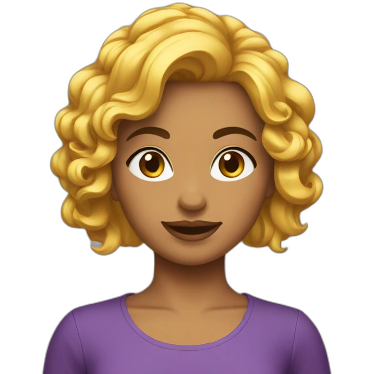 fille pas coiffé emoji