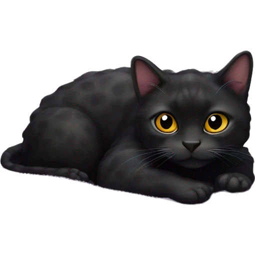 black tortoise cat on a purple fluffy blanket emoji