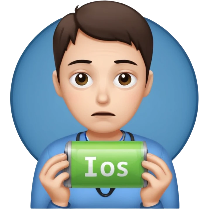 tired and exhausted with undereye bags add low power sign emoji