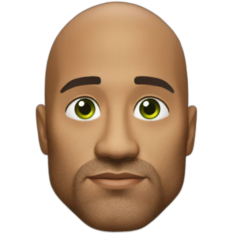 The rock yeux vert emoji