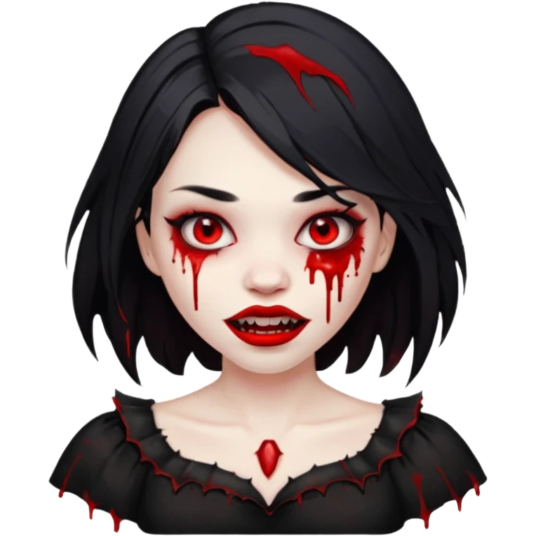 Vampir, Girl, Fangs, Blood, Penis emoji