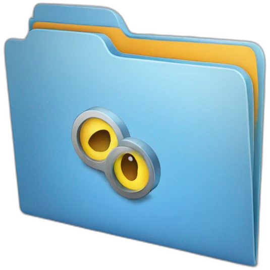 Folder with video-projective emoji