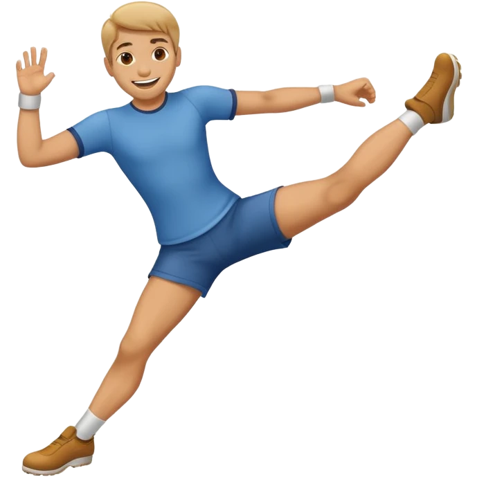 smiling kicking feet emoji