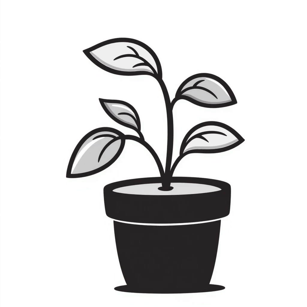 Basil herb plant with leaves emoji