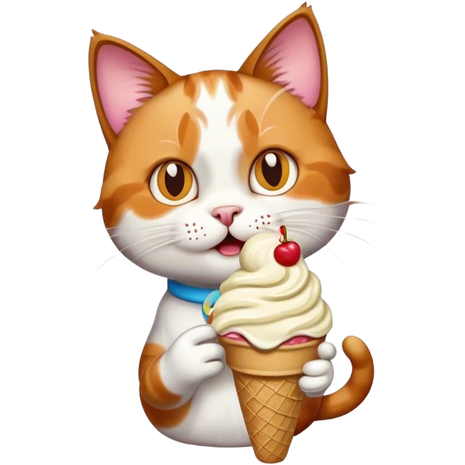 Cat eating ice cream  emoji