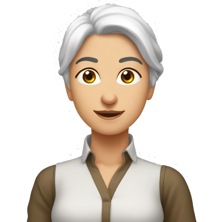 Beyaz tenli ela gözlü kumral kahküllü kadın  emoji