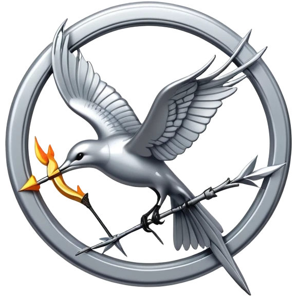 A mocking jay pin emoji
