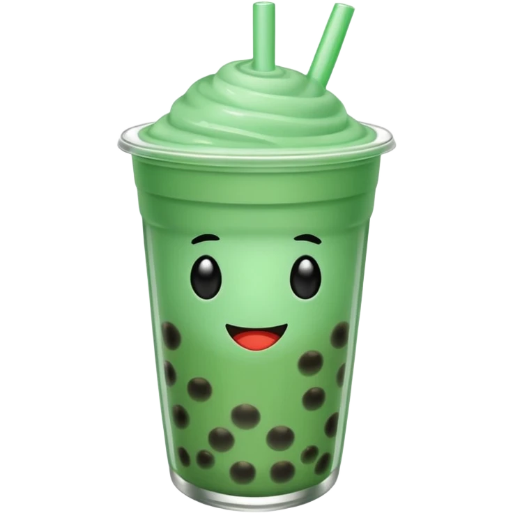 Mint  boba emoji