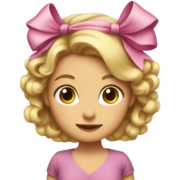 A girl with a bow in her hair emoji