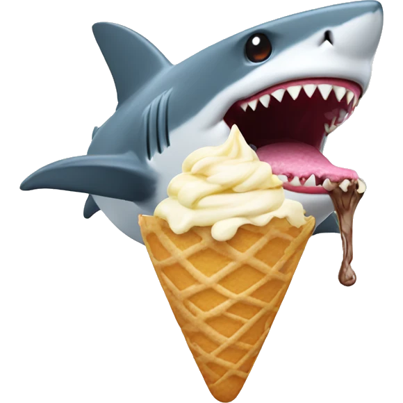 shark eating icecream  emoji