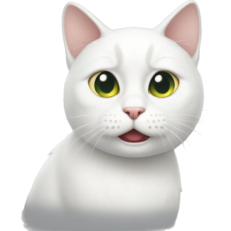 white cat mad emoji
