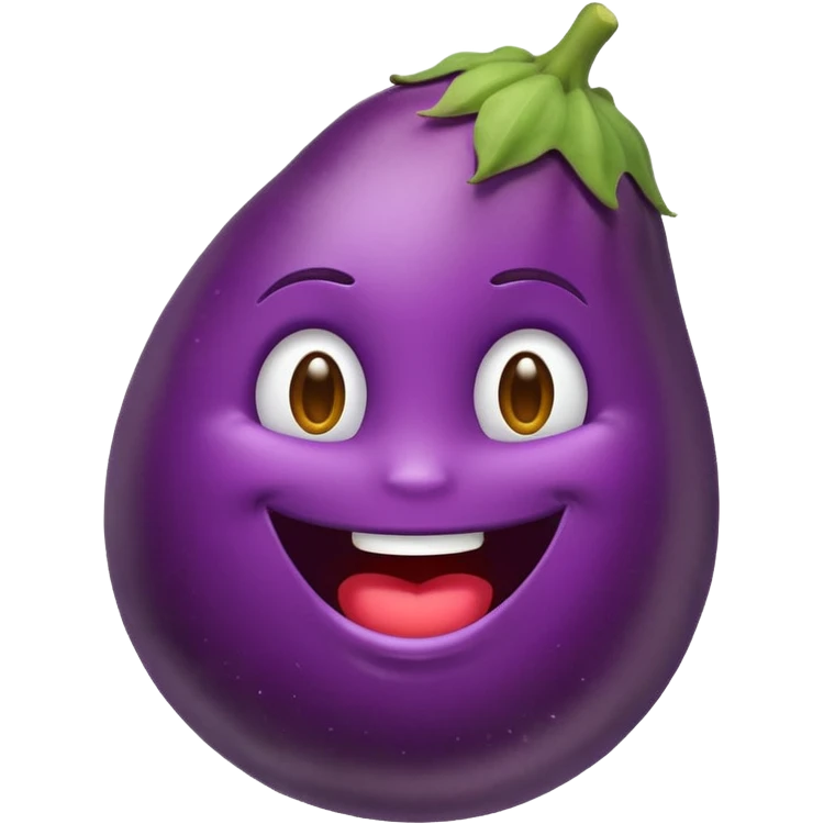 emoji eating a eggplant  emoji