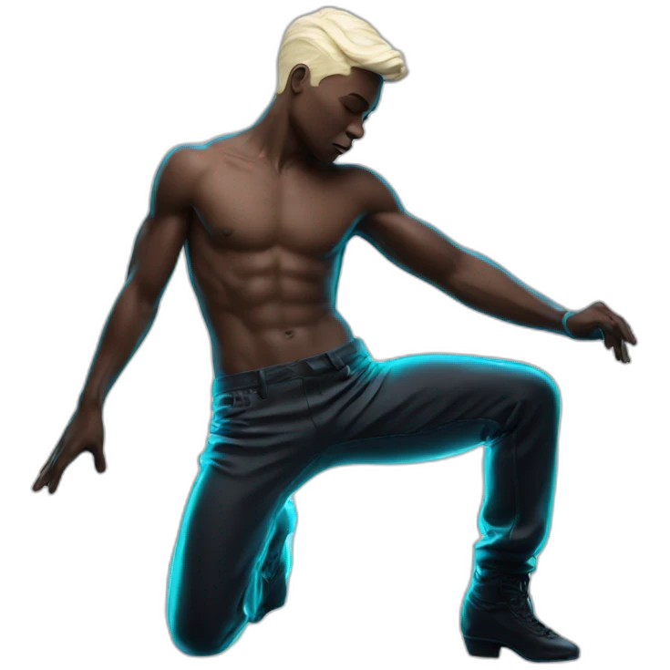  WHITE male dancer big booty neon sign  emoji