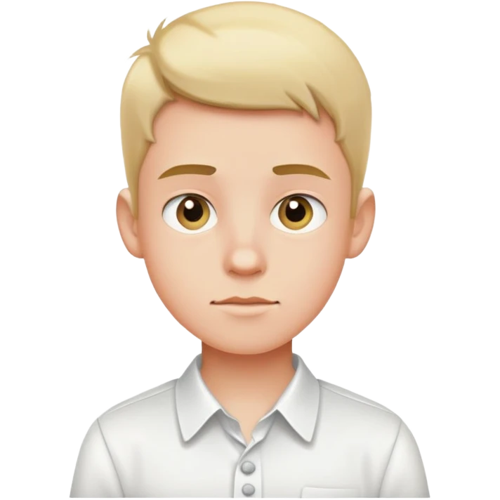 white shirt with three white buttons for a boy emoji