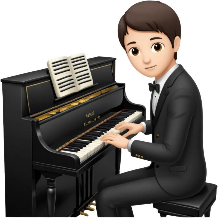 Practicing piano emoji