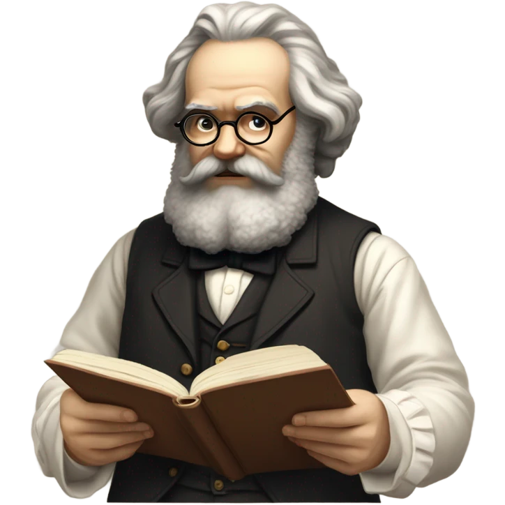 karl marx reading emoji
